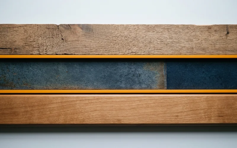 Minimal three-band diagram separating hardwood, tile, and refinishing work