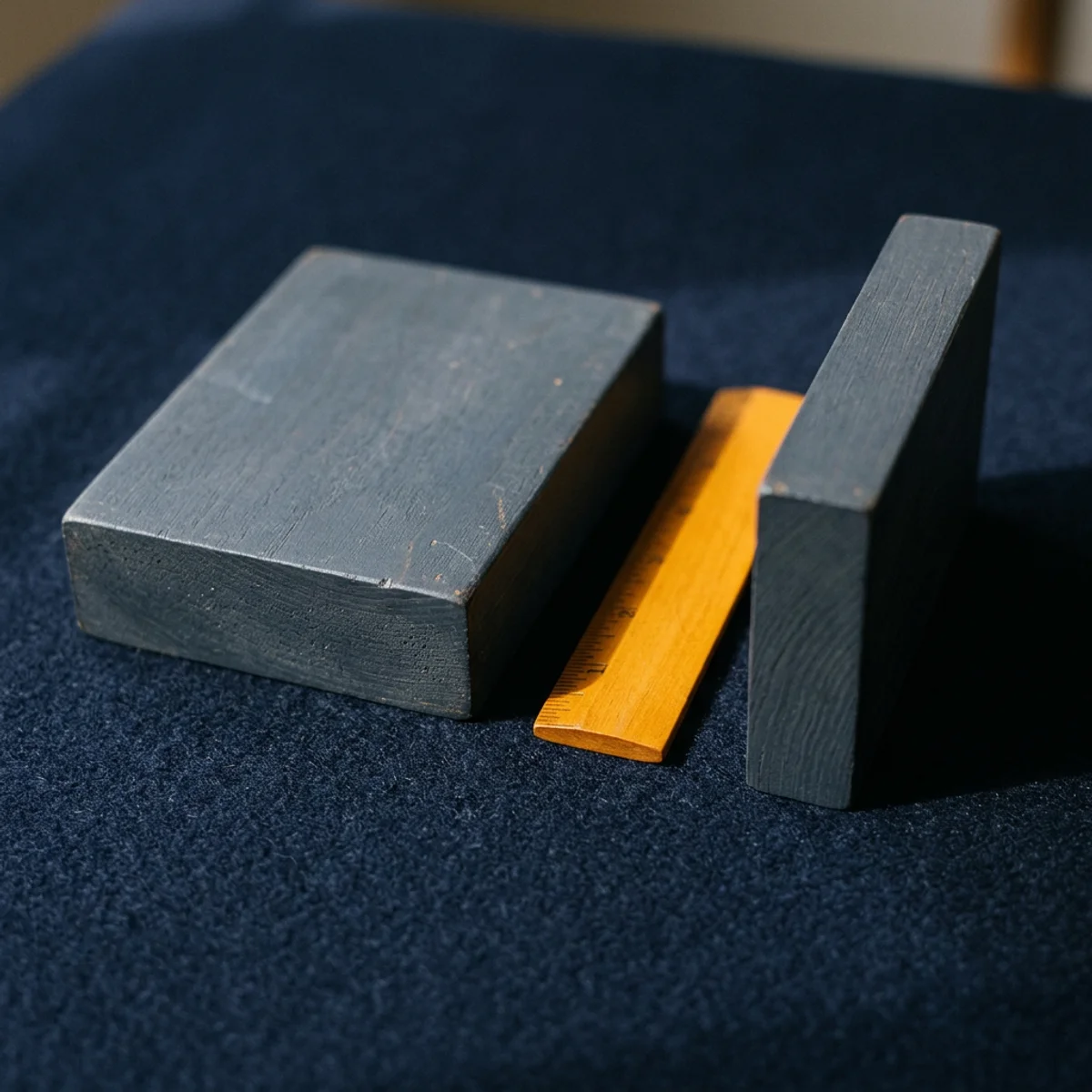 Abstract editorial motif contrasting review volume against rating as two opposed blocks